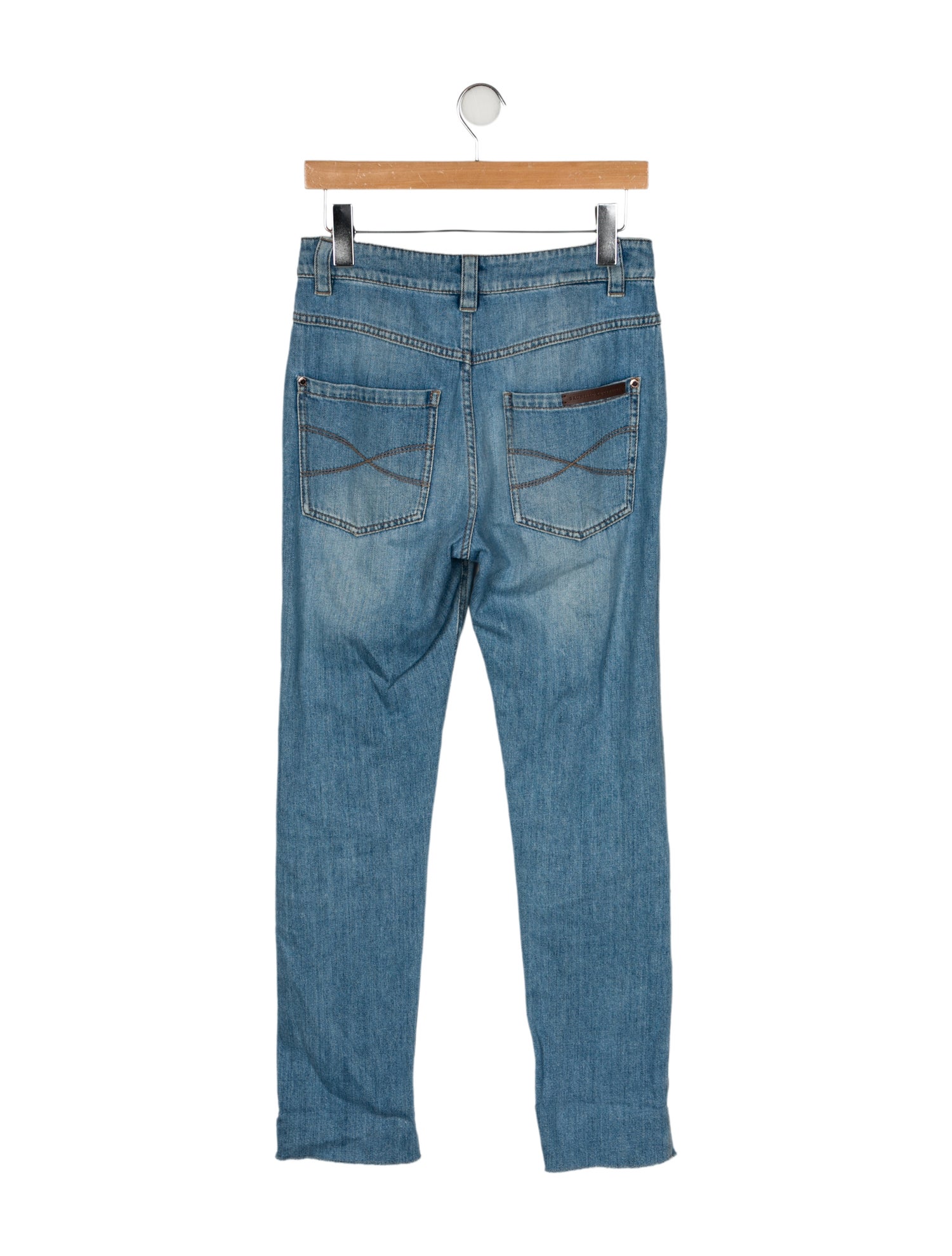 Brunello Cucinelli Mid-Rise Straight Leg Jeans