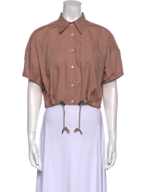 Brunello Cucinelli Short Sleeve Crop Top