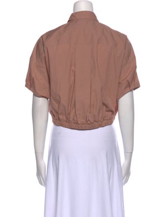 Brunello Cucinelli Short Sleeve Crop Top