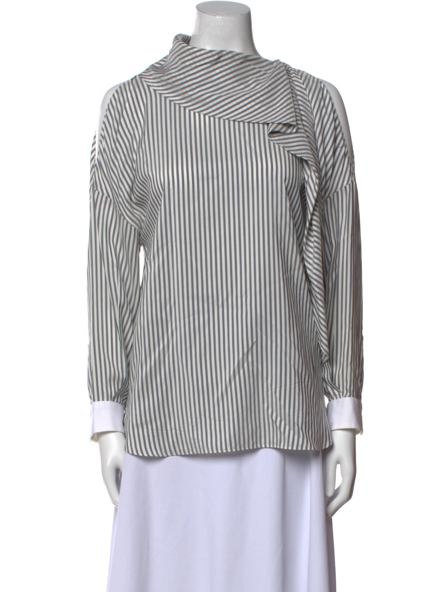 Brunello Cucinelli Silk Striped Blouse