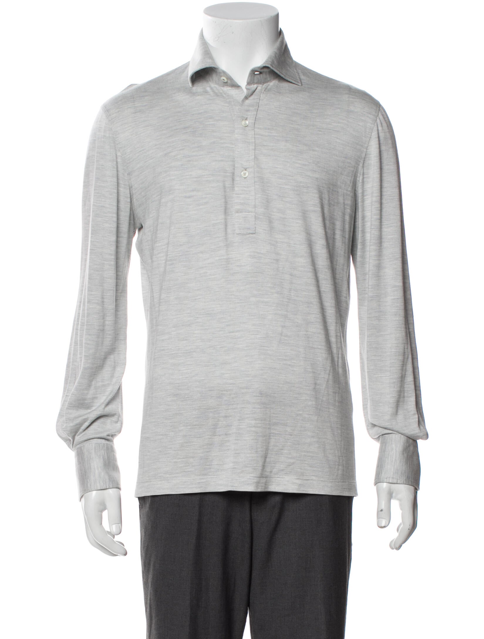 Brunello Cucinelli Silk Long Sleeve Dress Shirt