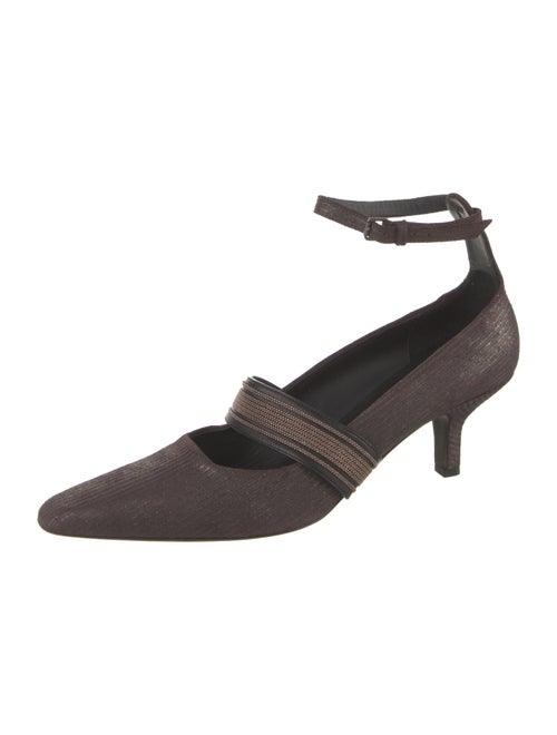 Brunello Cucinelli Monili Suede Pumps