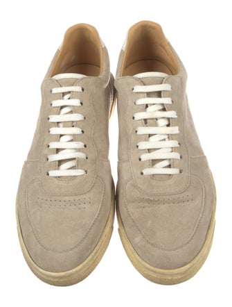 Brunello Cucinelli Suede Lasercut Accents Sneakers
