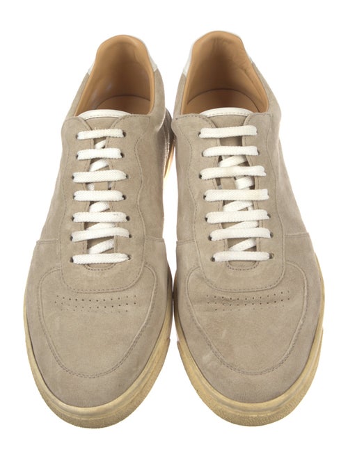 Brunello Cucinelli Suede Lasercut Accents Sneakers