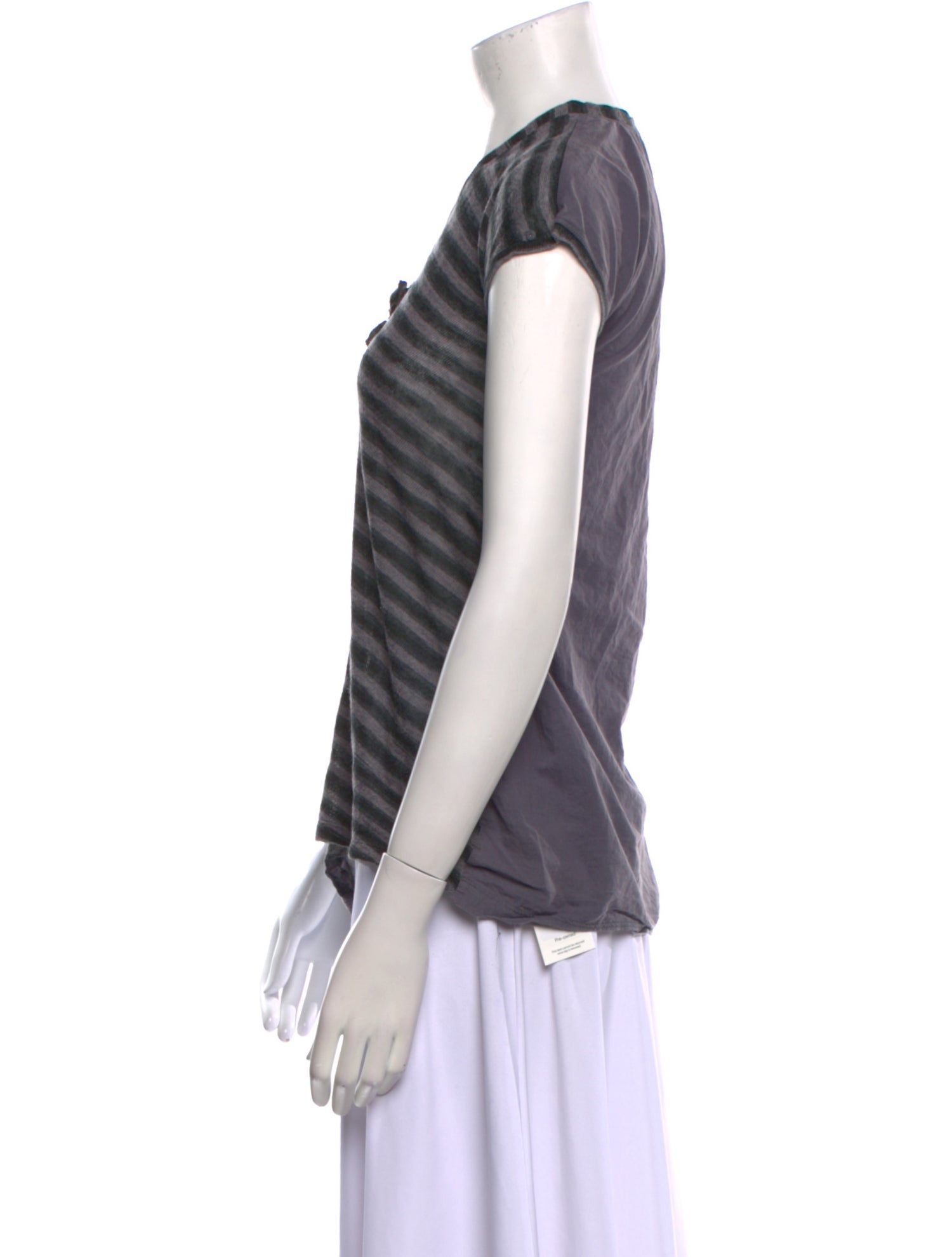 Brunello Cucinelli Striped V-Neck T-Shirt