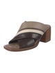 Brunello Cucinelli Monili Leather Slides