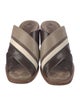 Brunello Cucinelli Monili Leather Slides