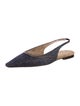Brunello Cucinelli Denim Slingback Flats