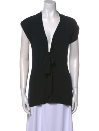 Brunello Cucinelli V-Neck Short Sleeve Top