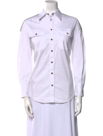 Brunello Cucinelli Long Sleeve Button-Up Top