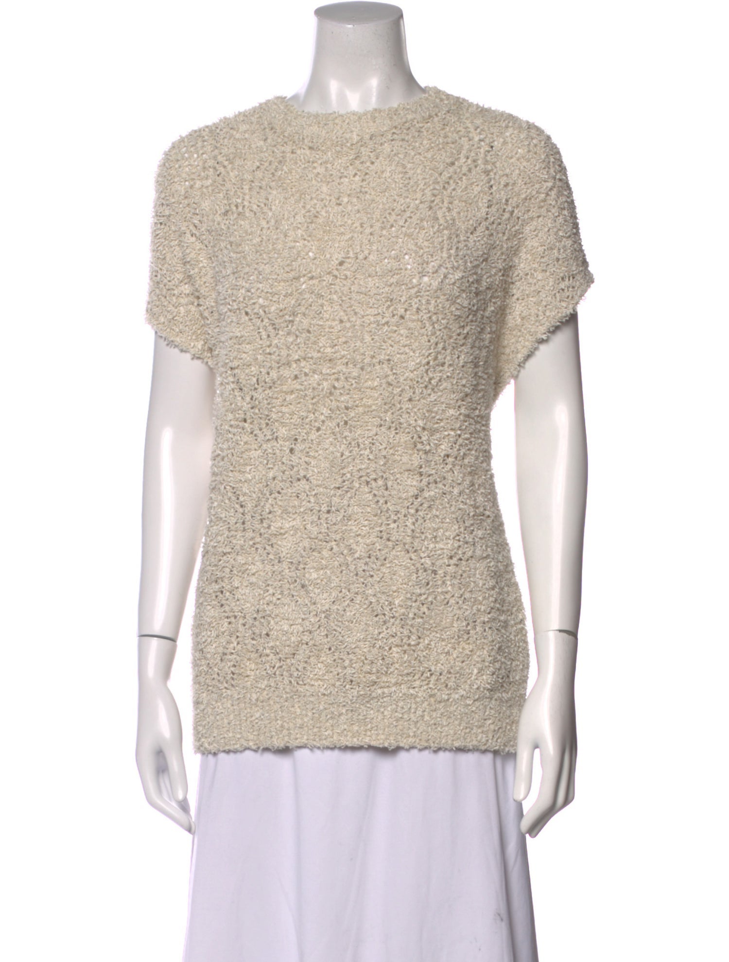 Brunello Cucinelli Bateau Neckline Short Sleeve Sweatshirt