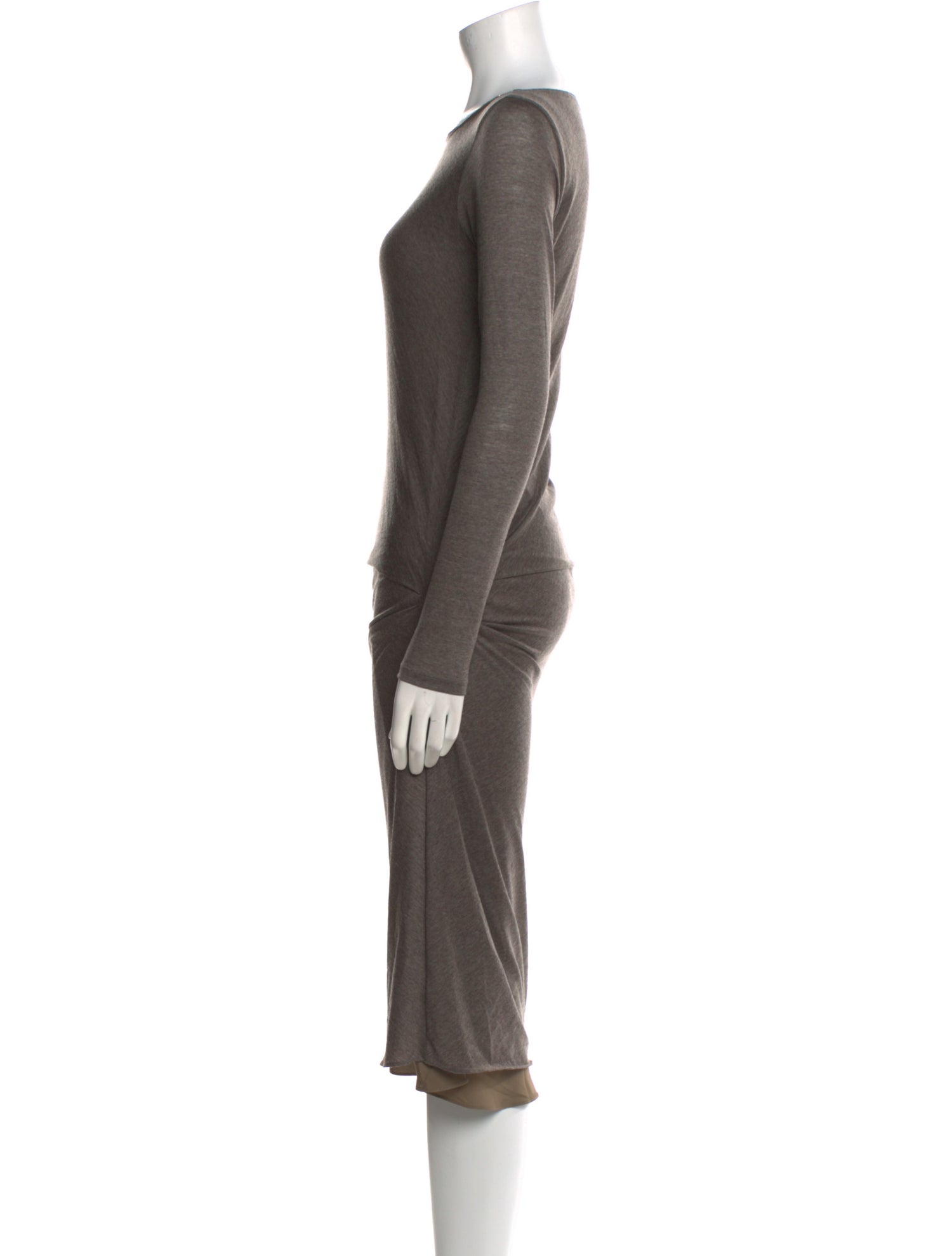 Brunello Cucinelli Wool Midi Length Dress