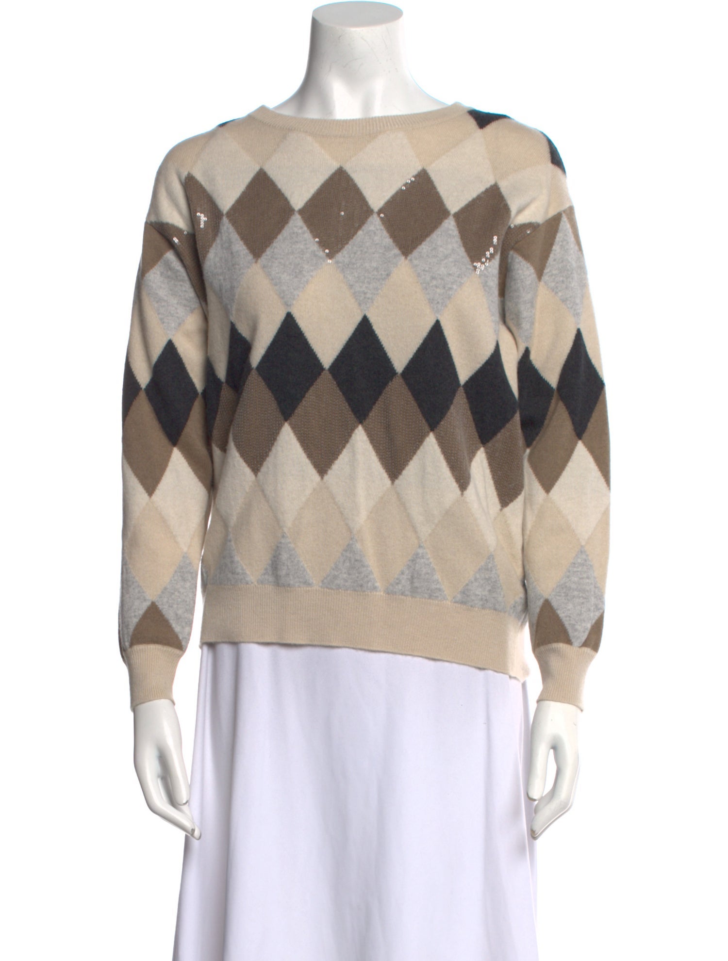 Brunello Cucinelli Virgin Wool Printed Sweater