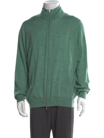 Brunello Cucinelli Wool Mock Neck Cardigan