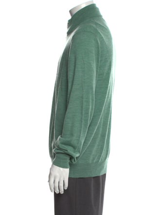 Brunello Cucinelli Wool Mock Neck Cardigan
