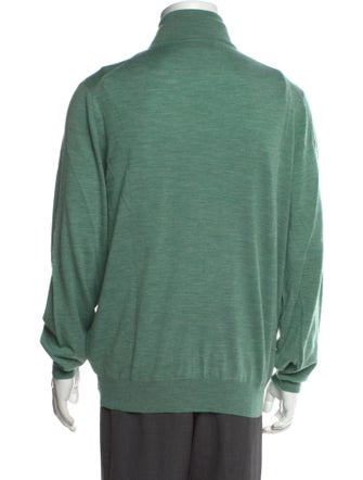 Brunello Cucinelli Wool Mock Neck Cardigan