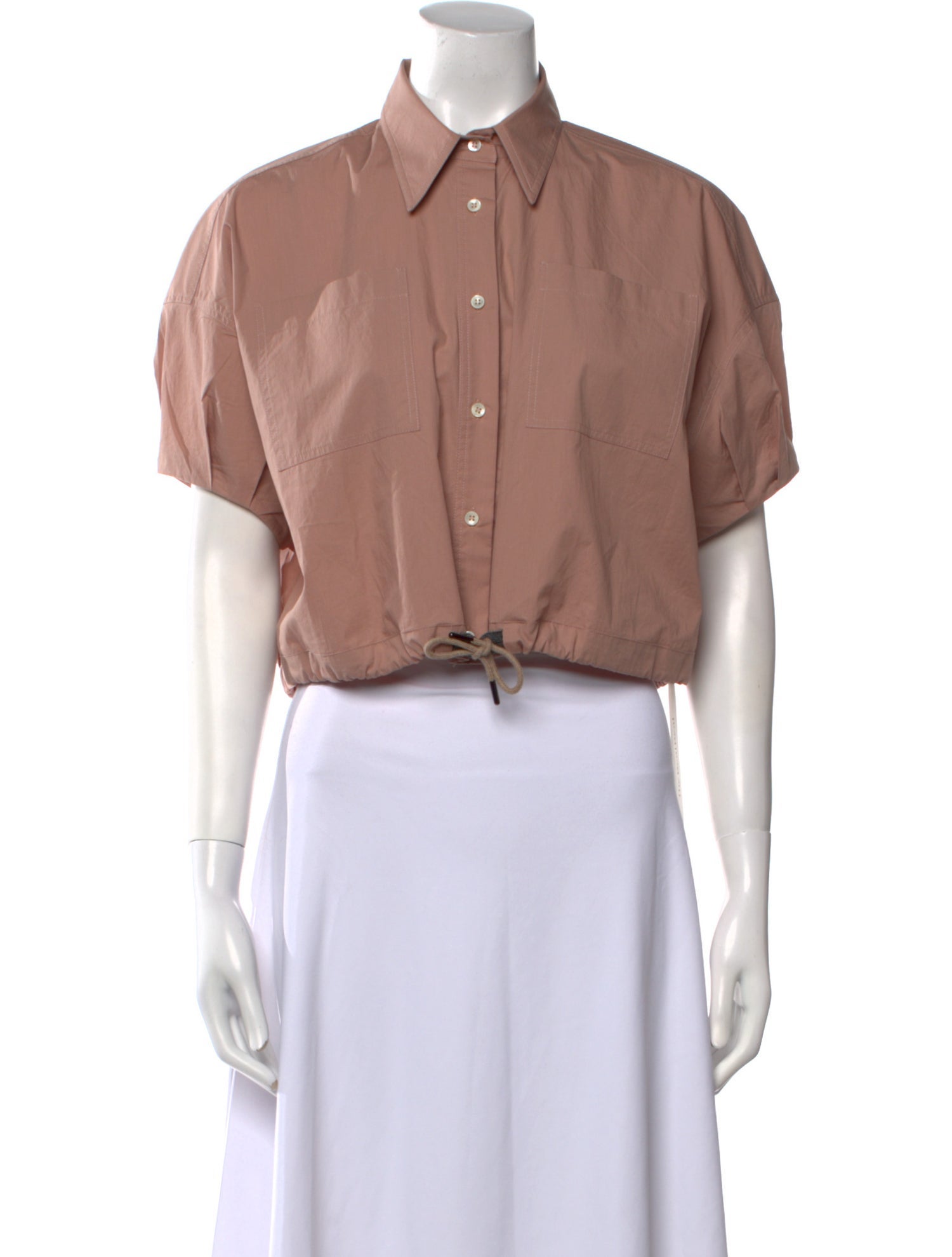 Brunello Cucinelli Short Sleeve Crop Top