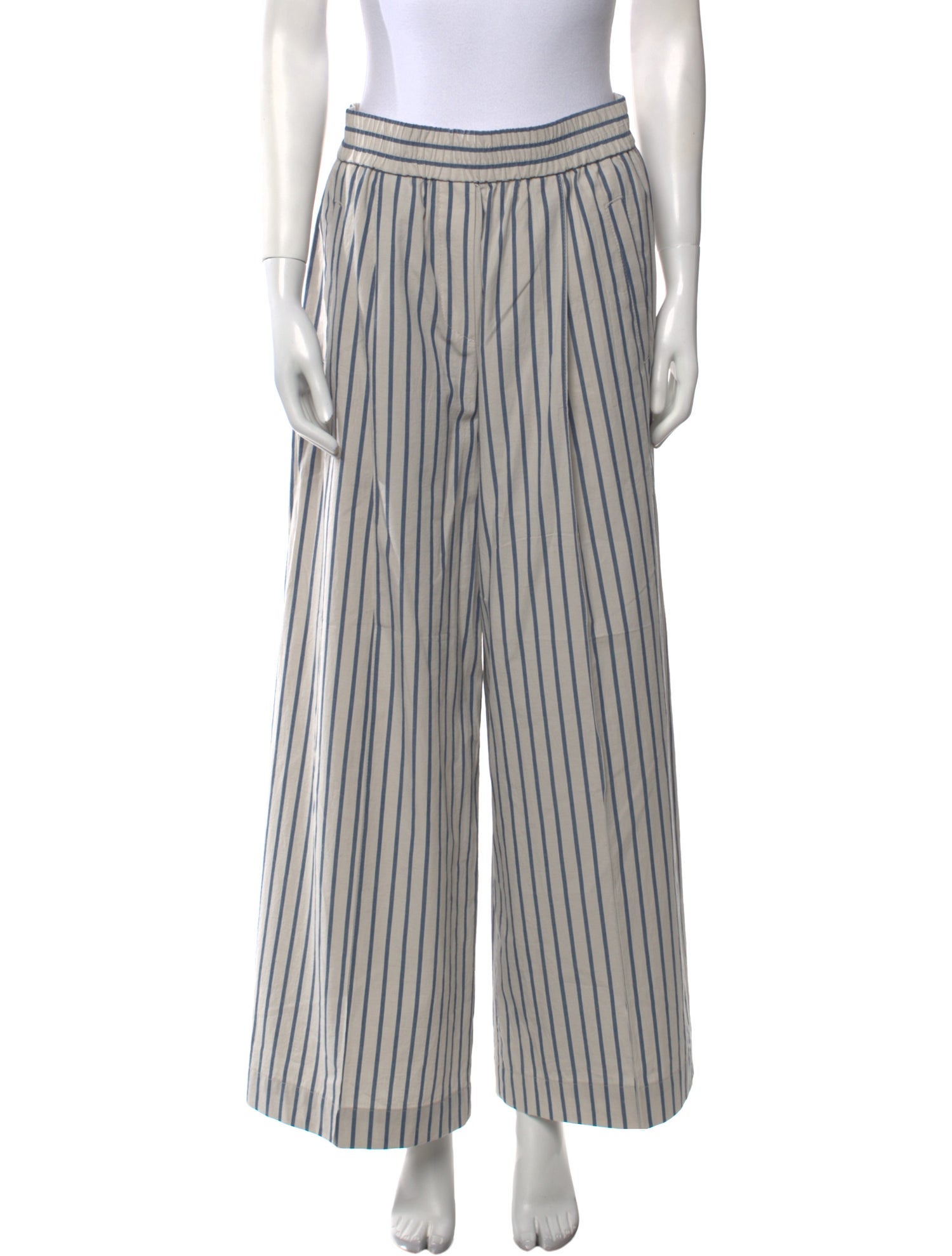 Brunello Cucinelli Striped Wide Leg Pants