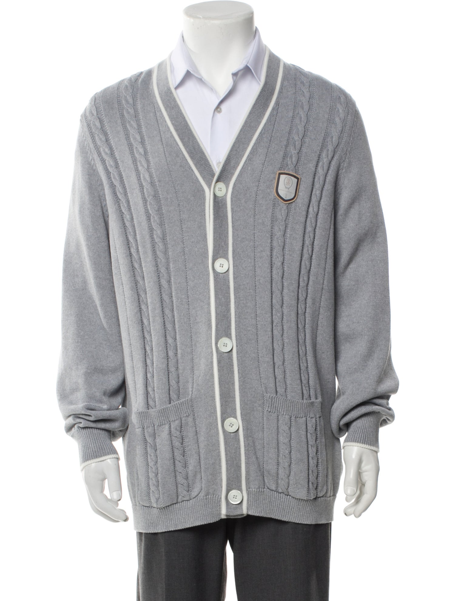 Brunello Cucinelli Striped V-Neck Cardigan