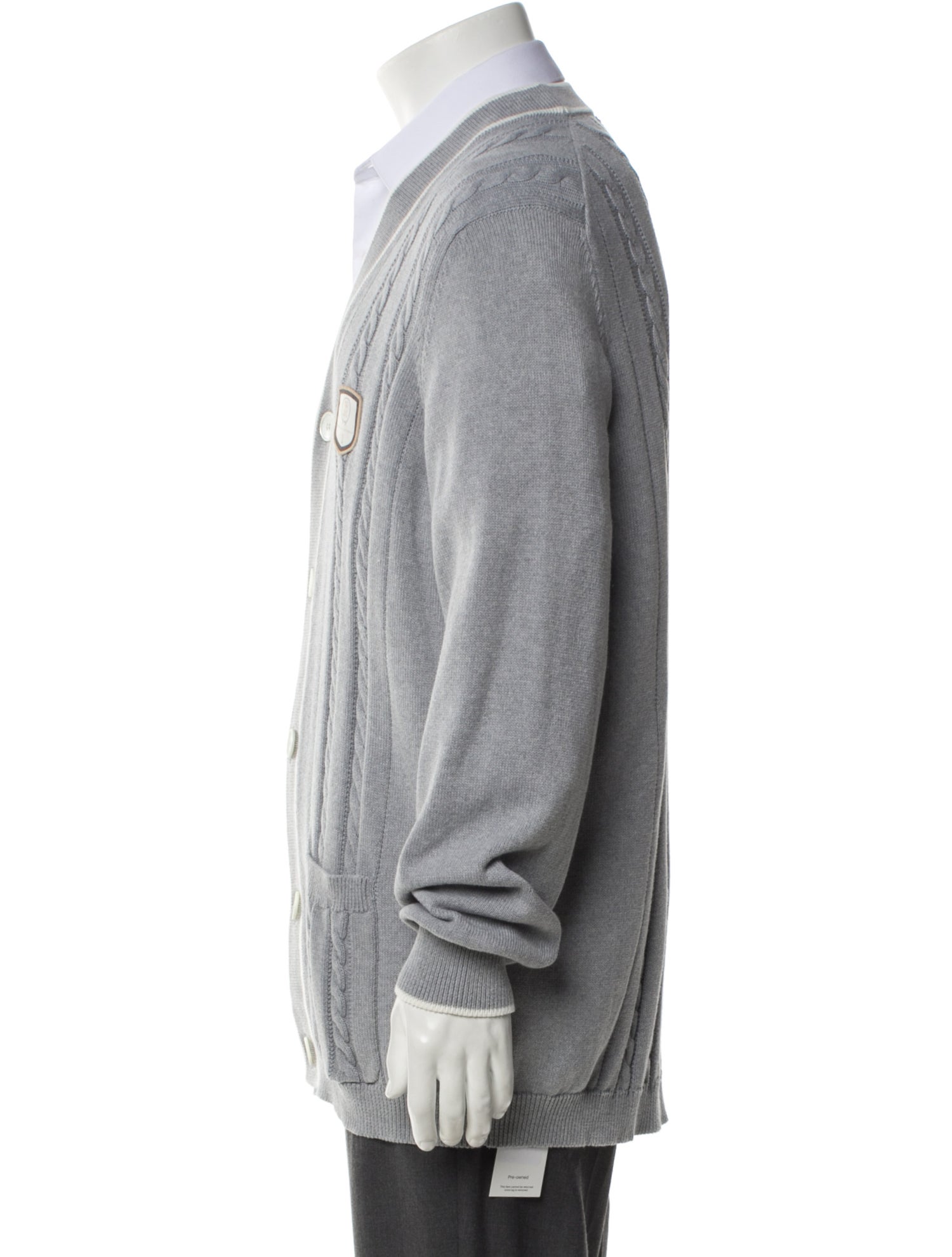 Brunello Cucinelli Striped V-Neck Cardigan