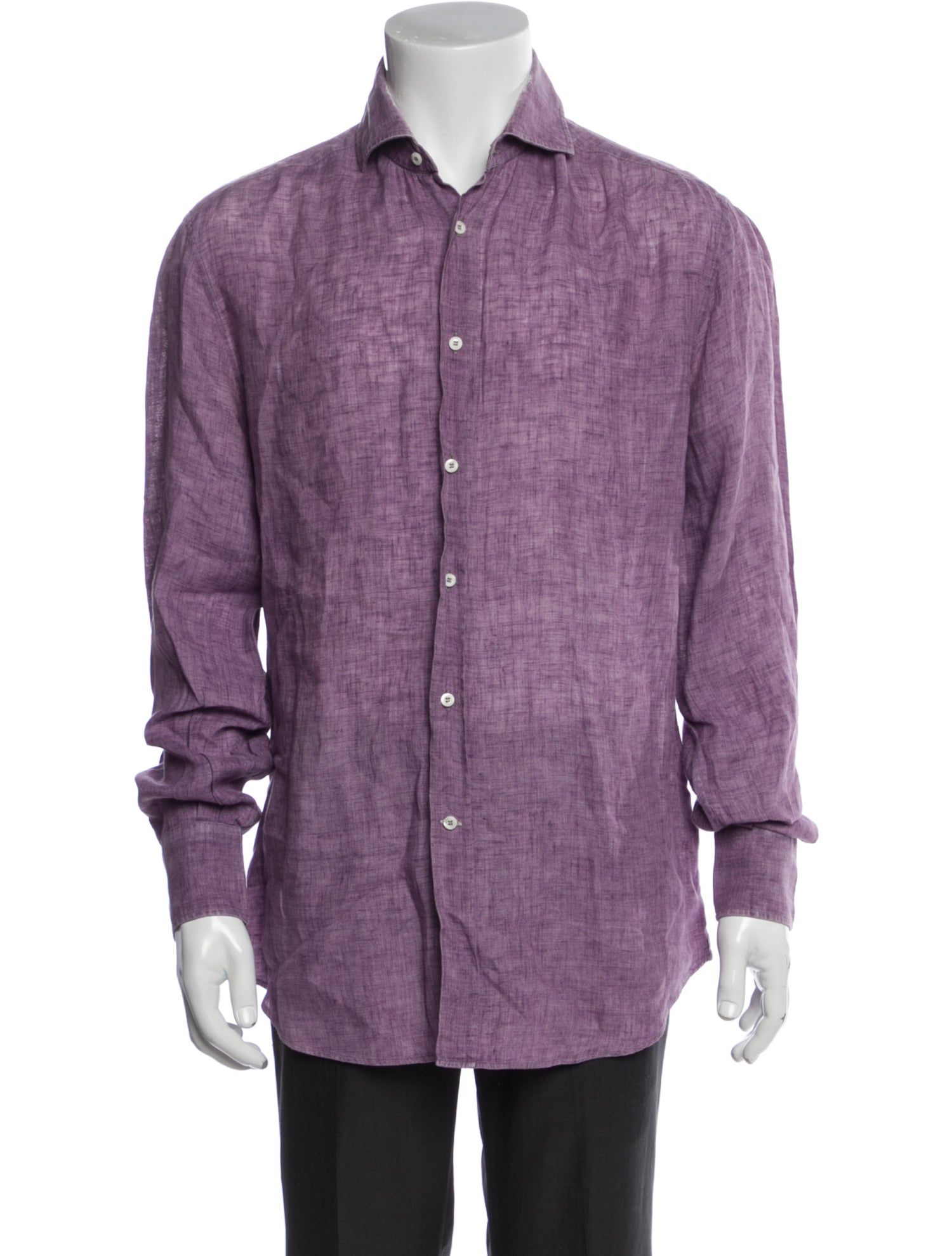 Brunello Cucinelli Linen Long Sleeve Shirt