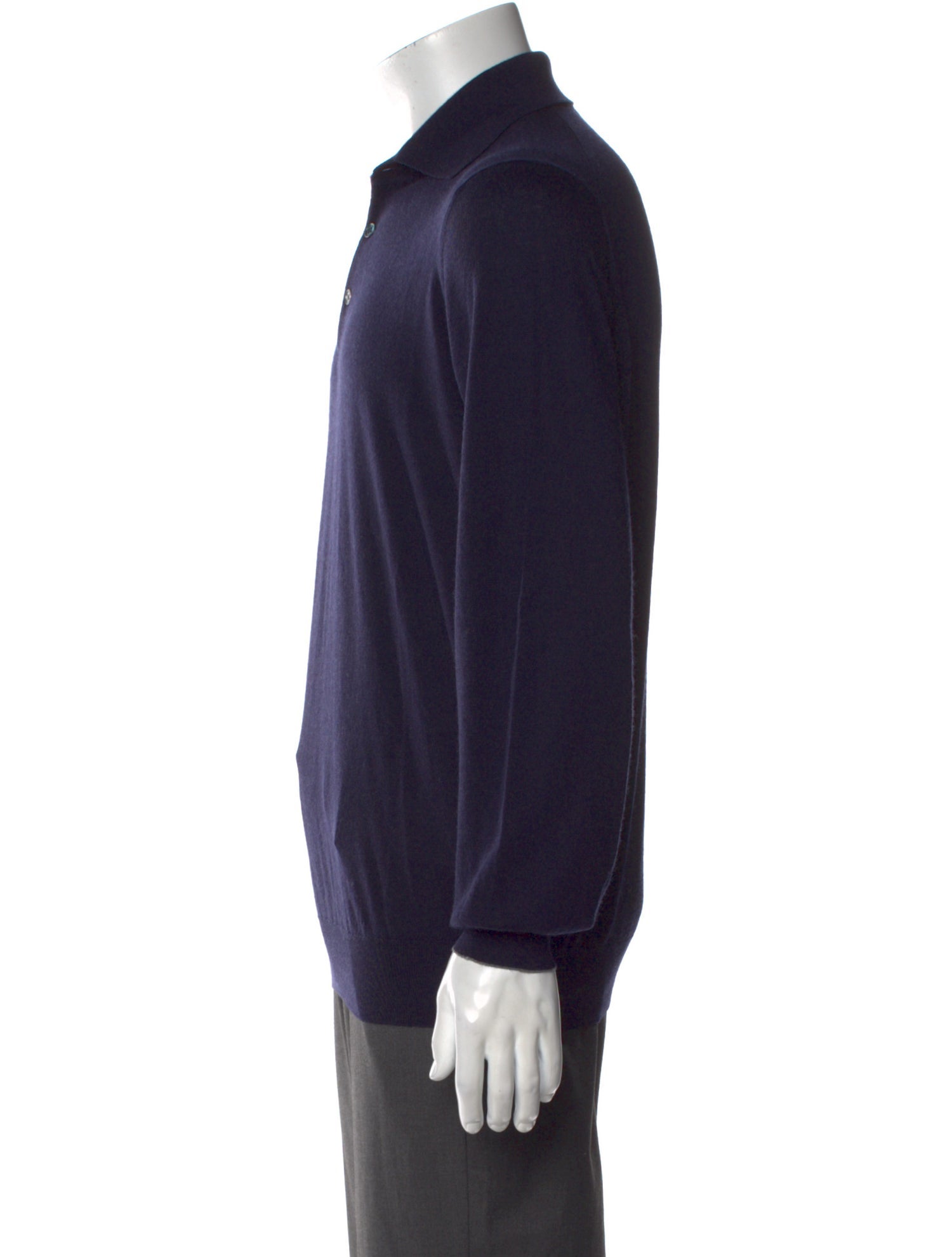 Brunello Cucinelli Virgin Wool Collar Polo Shirt