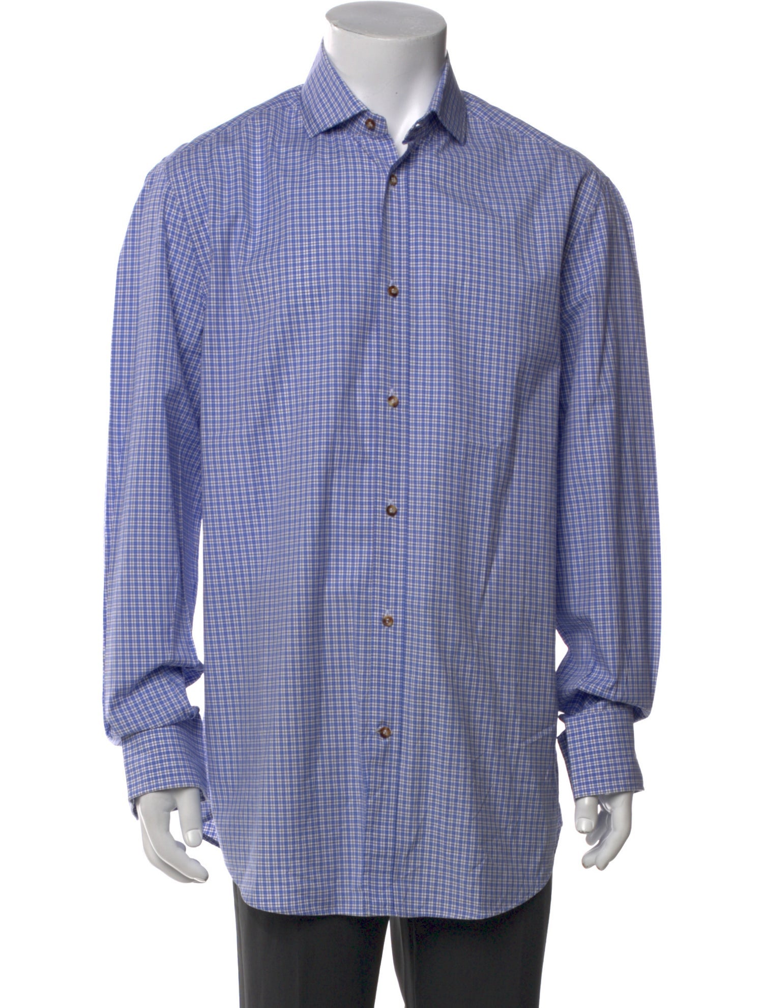 Brunello Cucinelli Plaid Print Long Sleeve Shirt