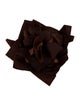 Brunello Cucinelli Chiffon & Leather Flower Brooch Pin