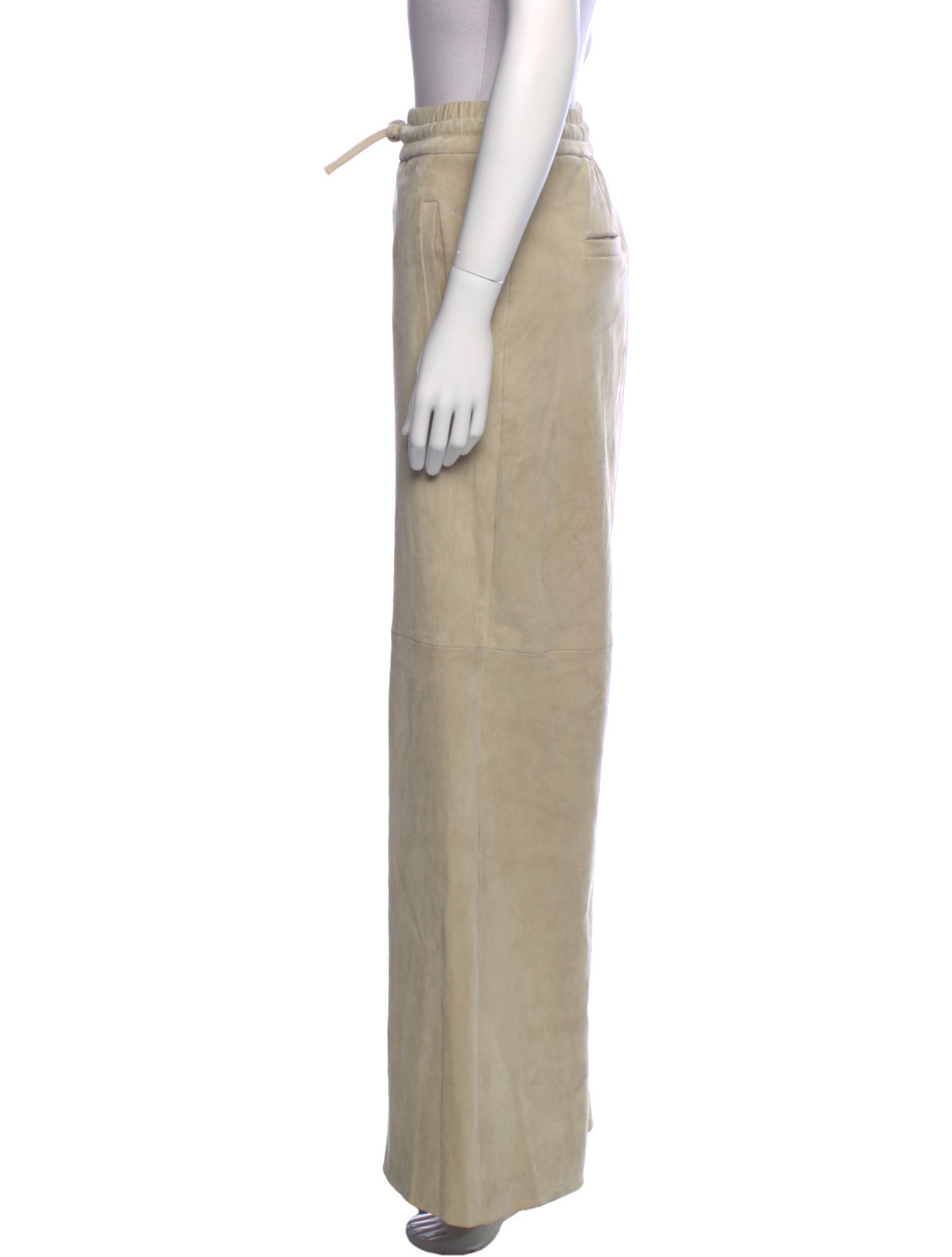 Brunello Cucinelli Suede Wide Leg Pants