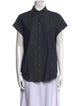 Brunello Cucinelli Short Sleeve Button-Up Top