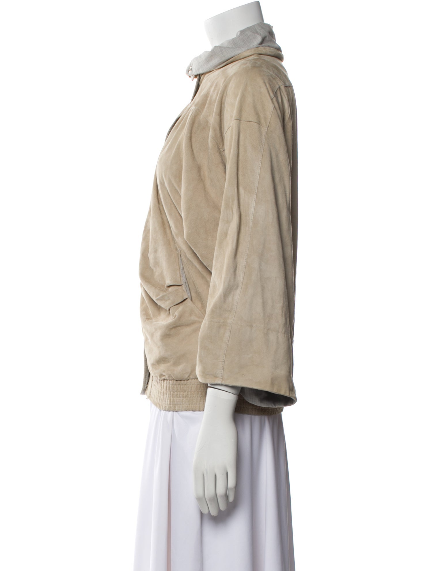 Brunello Cucinelli Leather Bomber Jacket