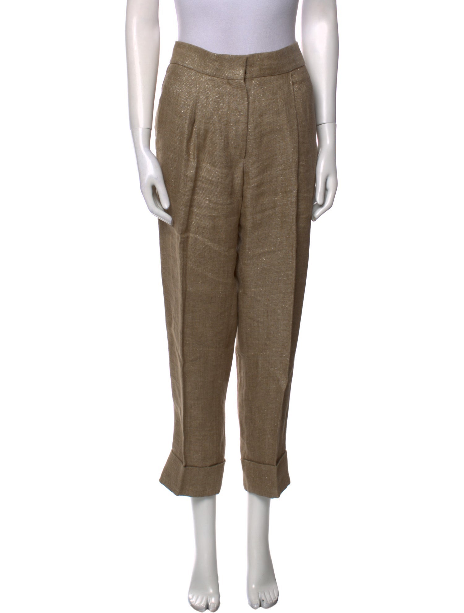 Brunello Cucinelli Linen Straight Leg Pants