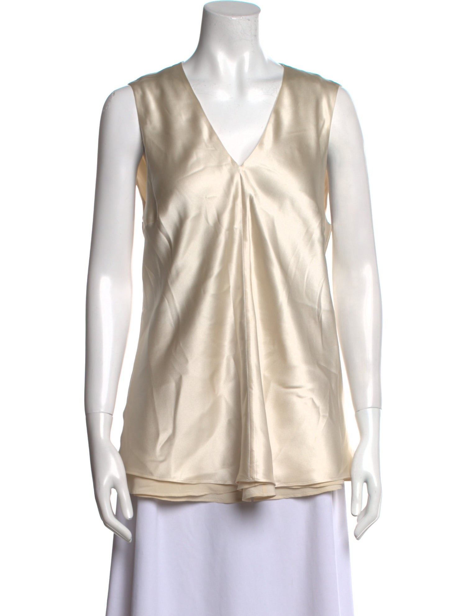 Brunello Cucinelli Silk V-Neck Blouse