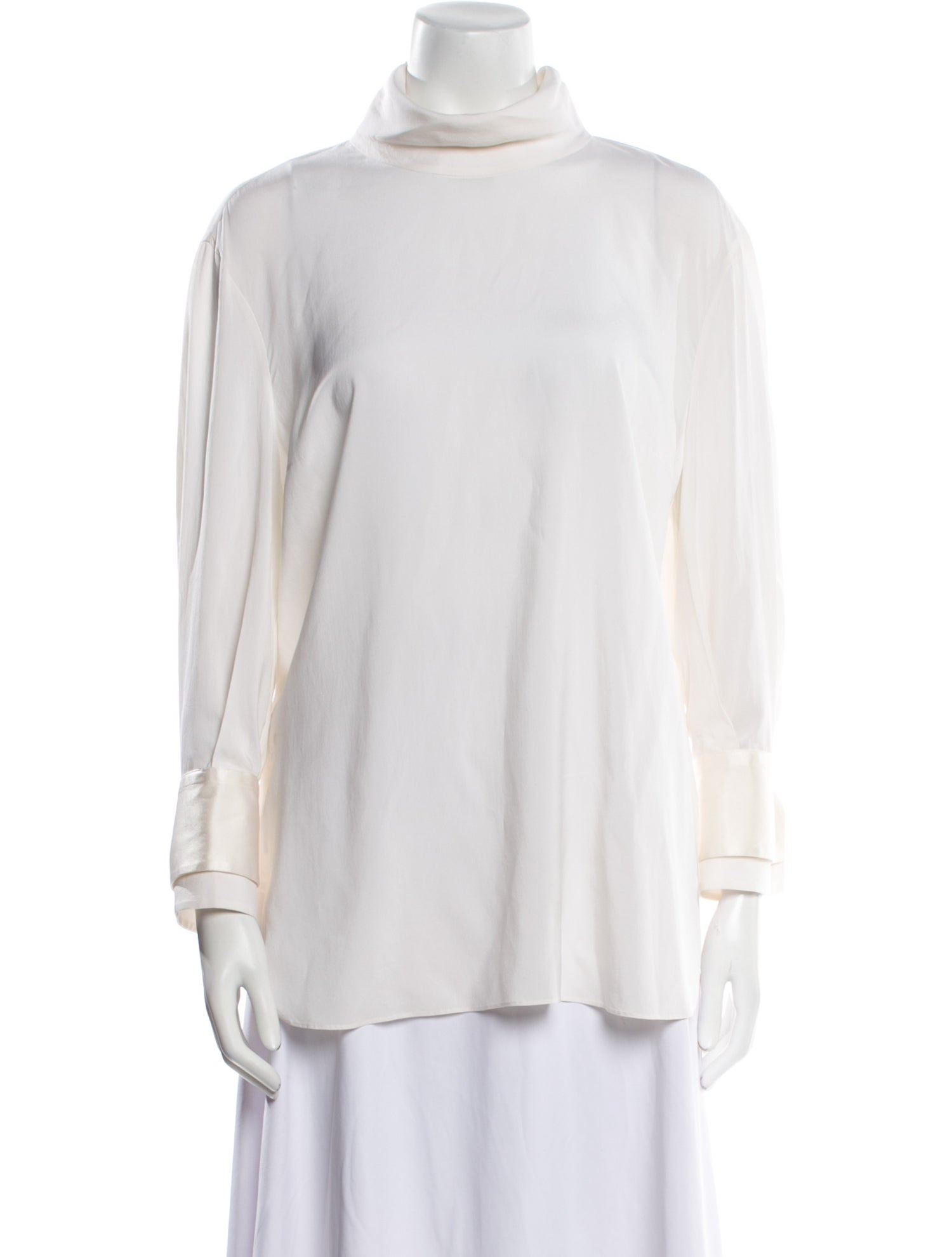 Brunello Cucinelli Silk Turtleneck Sweatshirt