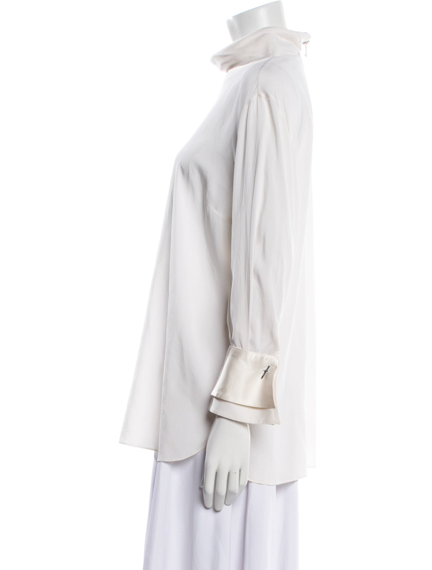 Brunello Cucinelli Silk Turtleneck Sweatshirt