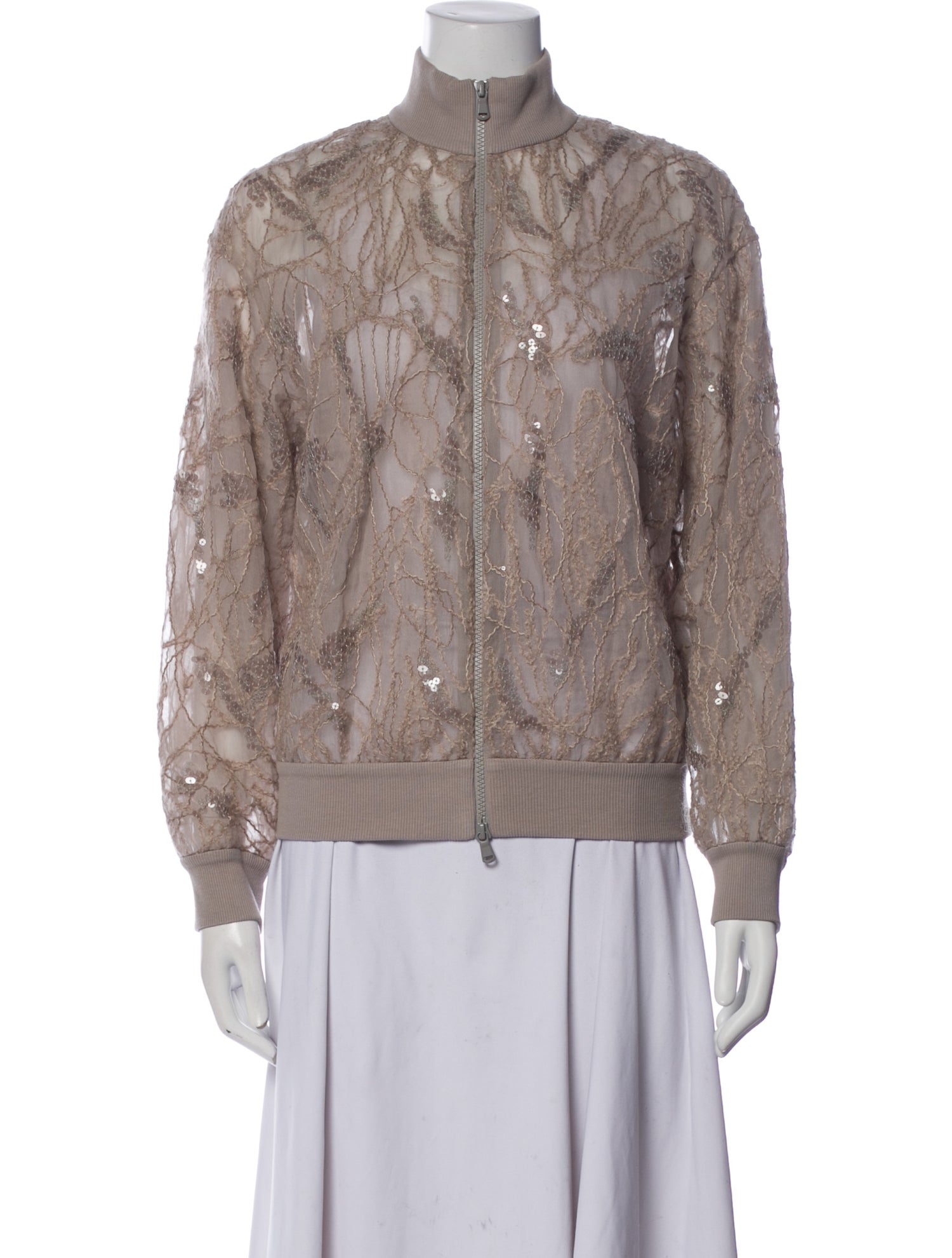 Brunello Cucinelli Silk Bomber Jacket