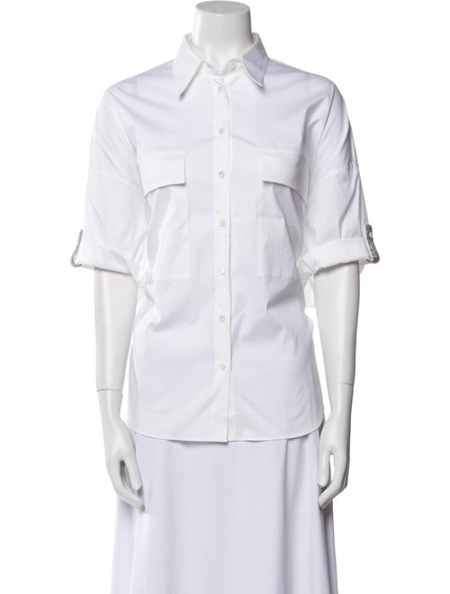 Brunello Cucinelli Three-Quarter Sleeve Button-Up Top
