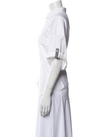 Brunello Cucinelli Three-Quarter Sleeve Button-Up Top