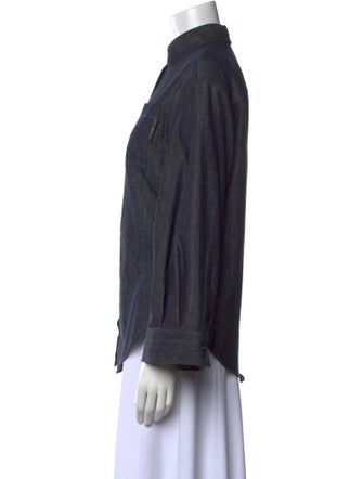 Brunello Cucinelli Long Sleeve Button-Up Top