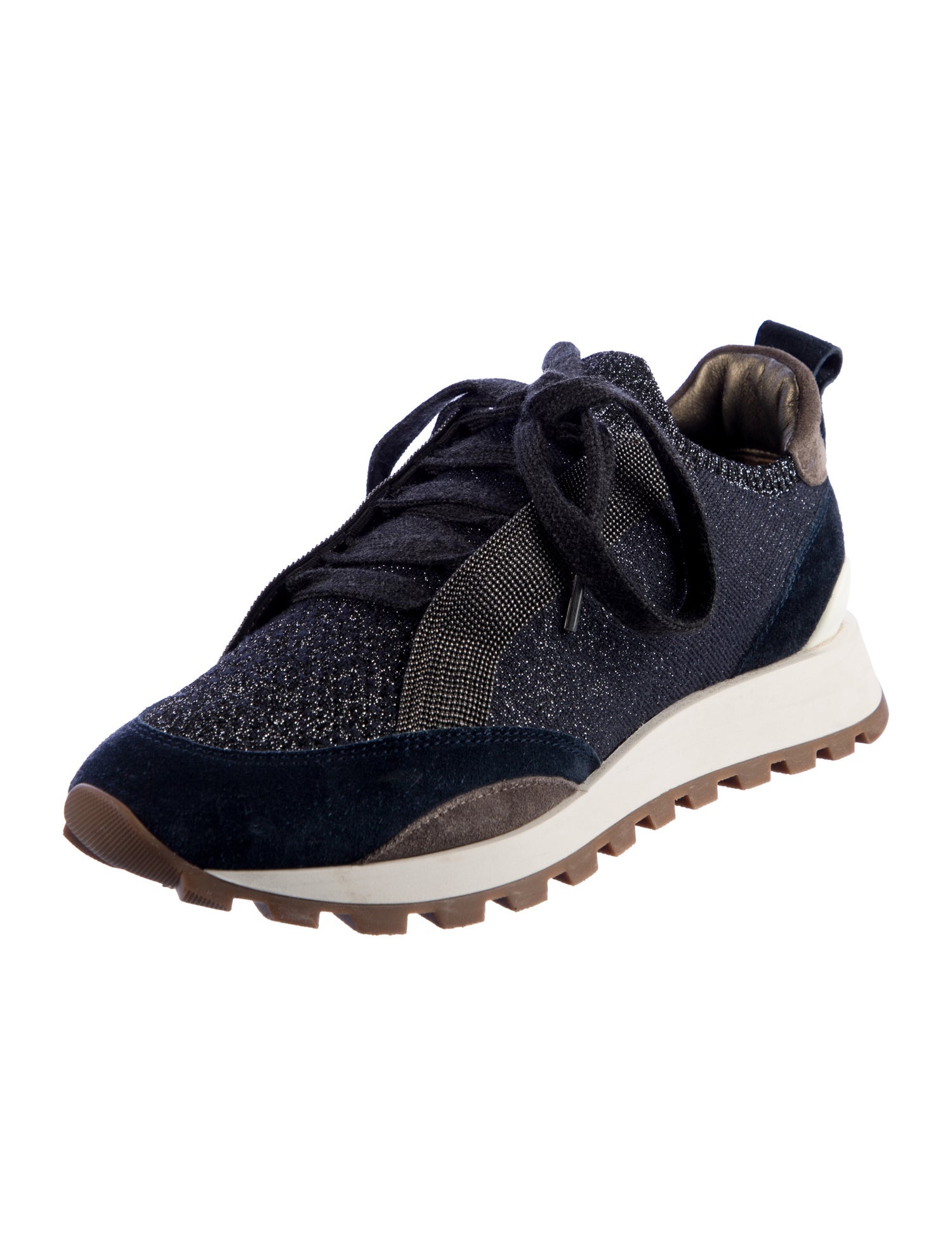 Brunello Cucinelli Monili Glitter Accents Athletic Sneakers
