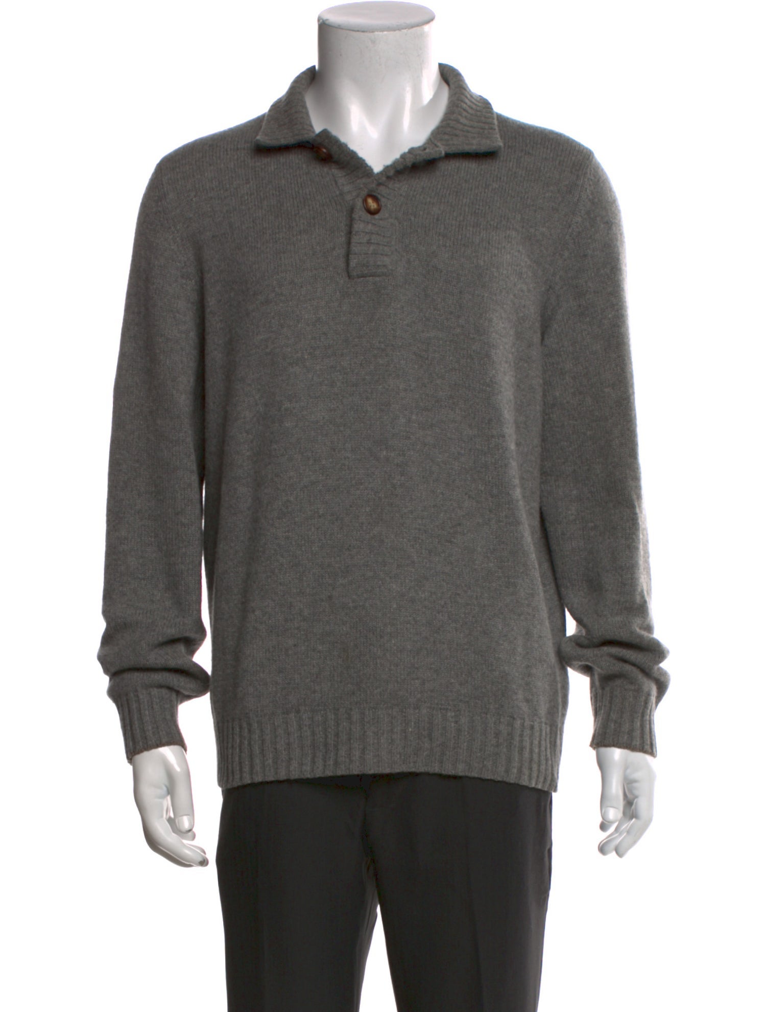 Brunello Cucinelli Cashmere Mock Neck Polo Sweater