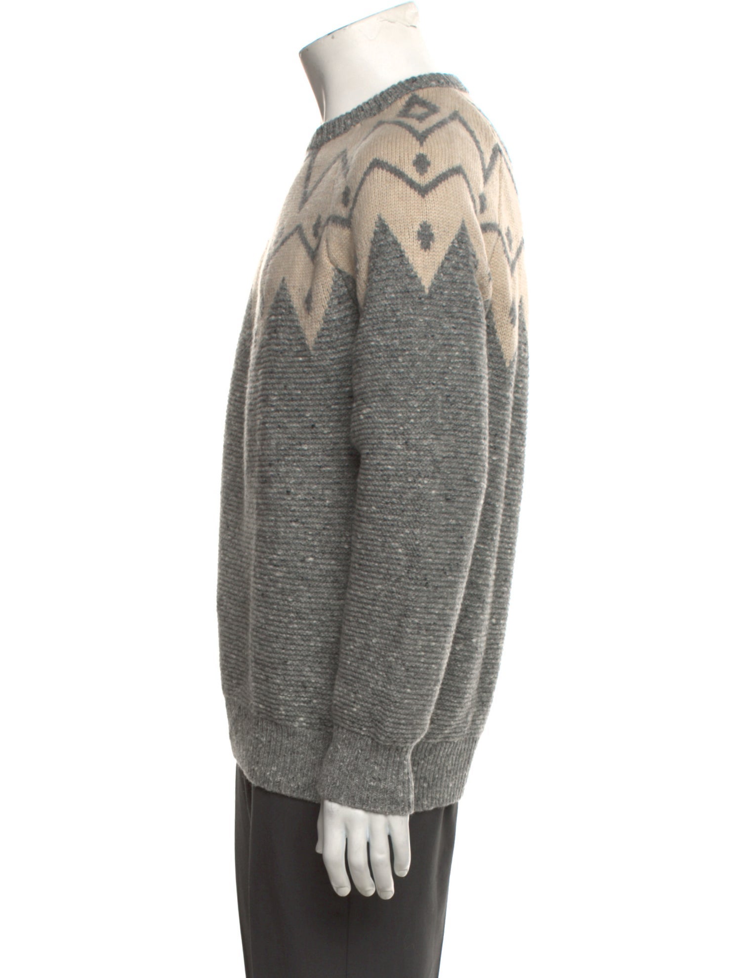 Brunello Cucinelli Virgin Wool Graphic Print Pullover