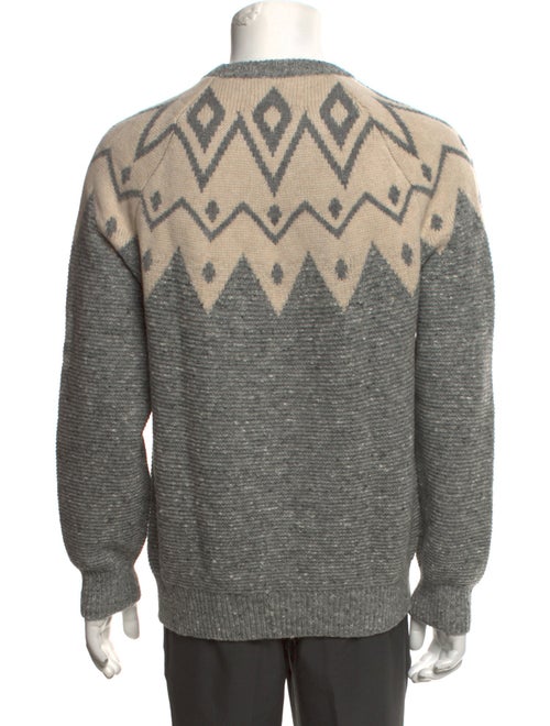 Brunello Cucinelli Virgin Wool Graphic Print Pullover