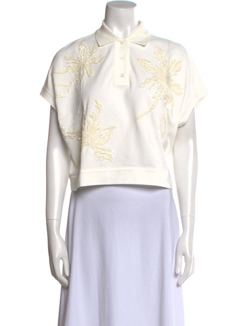 Brunello Cucinelli Short Sleeve Crop Top