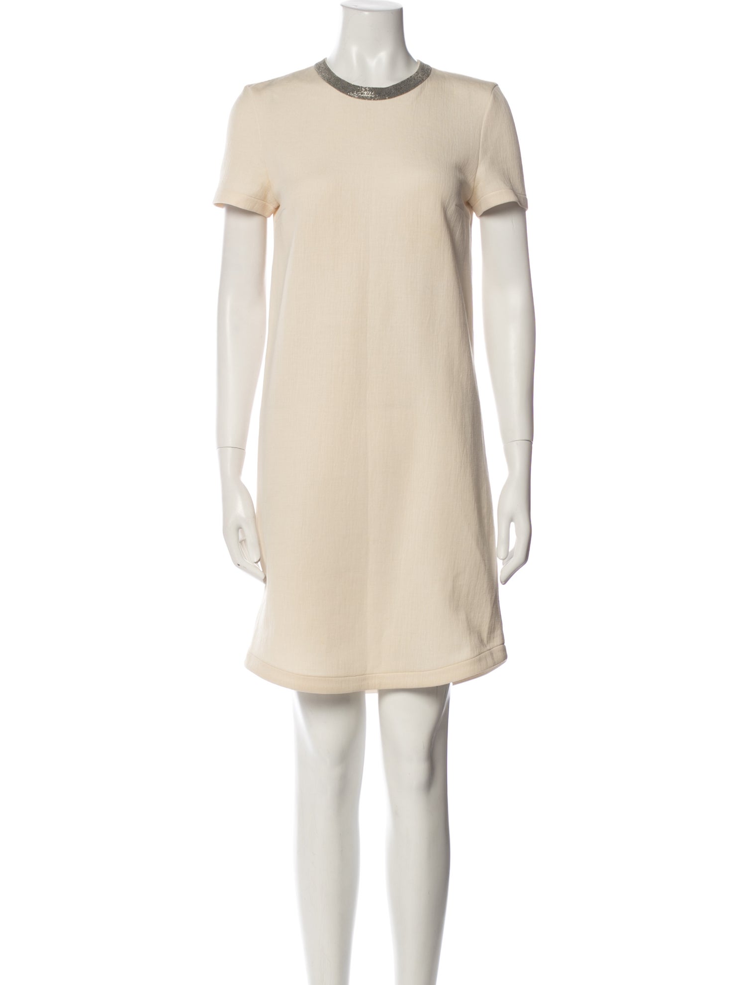 Brunello Cucinelli Crew Neck Mini Dress