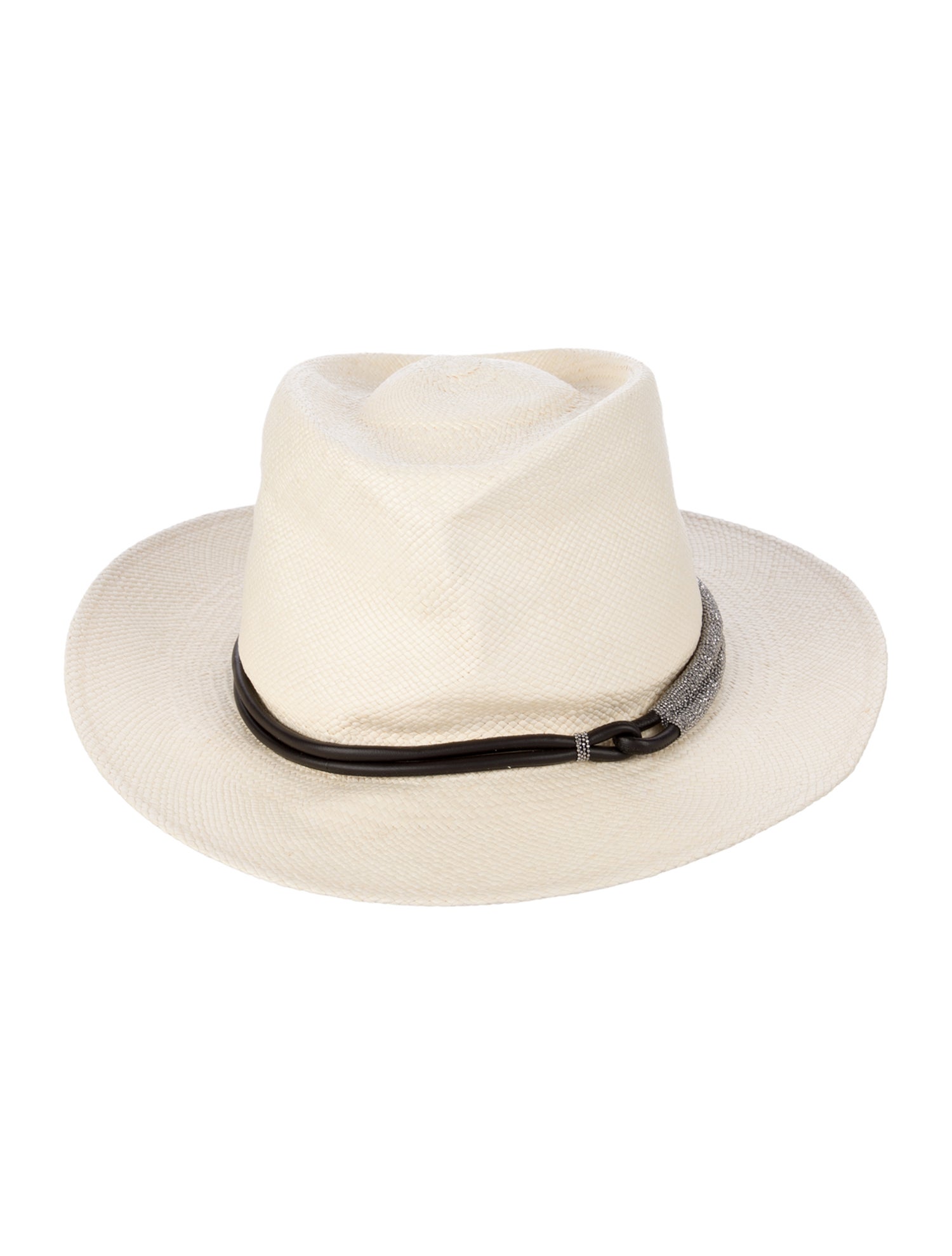 Brunello Cucinelli Straw Fedora Hat