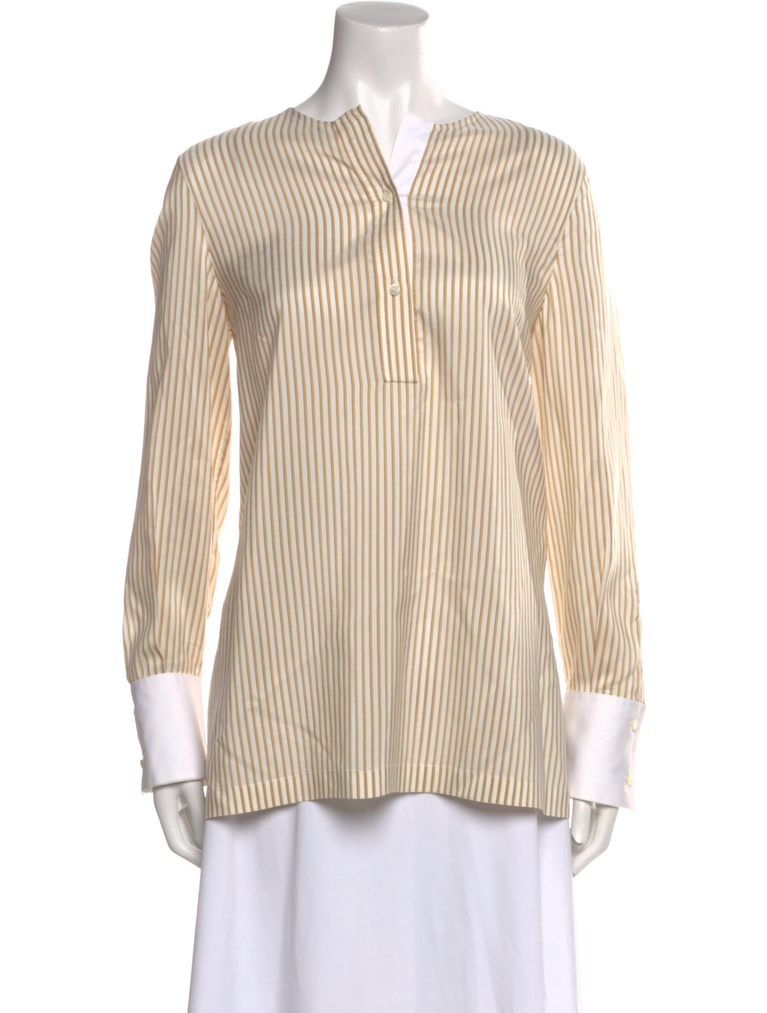 Brunello Cucinelli Silk Striped Blouse