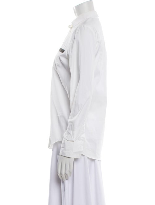 Brunello Cucinelli Long Sleeve Button-Up Top