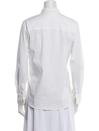 Brunello Cucinelli Long Sleeve Button-Up Top