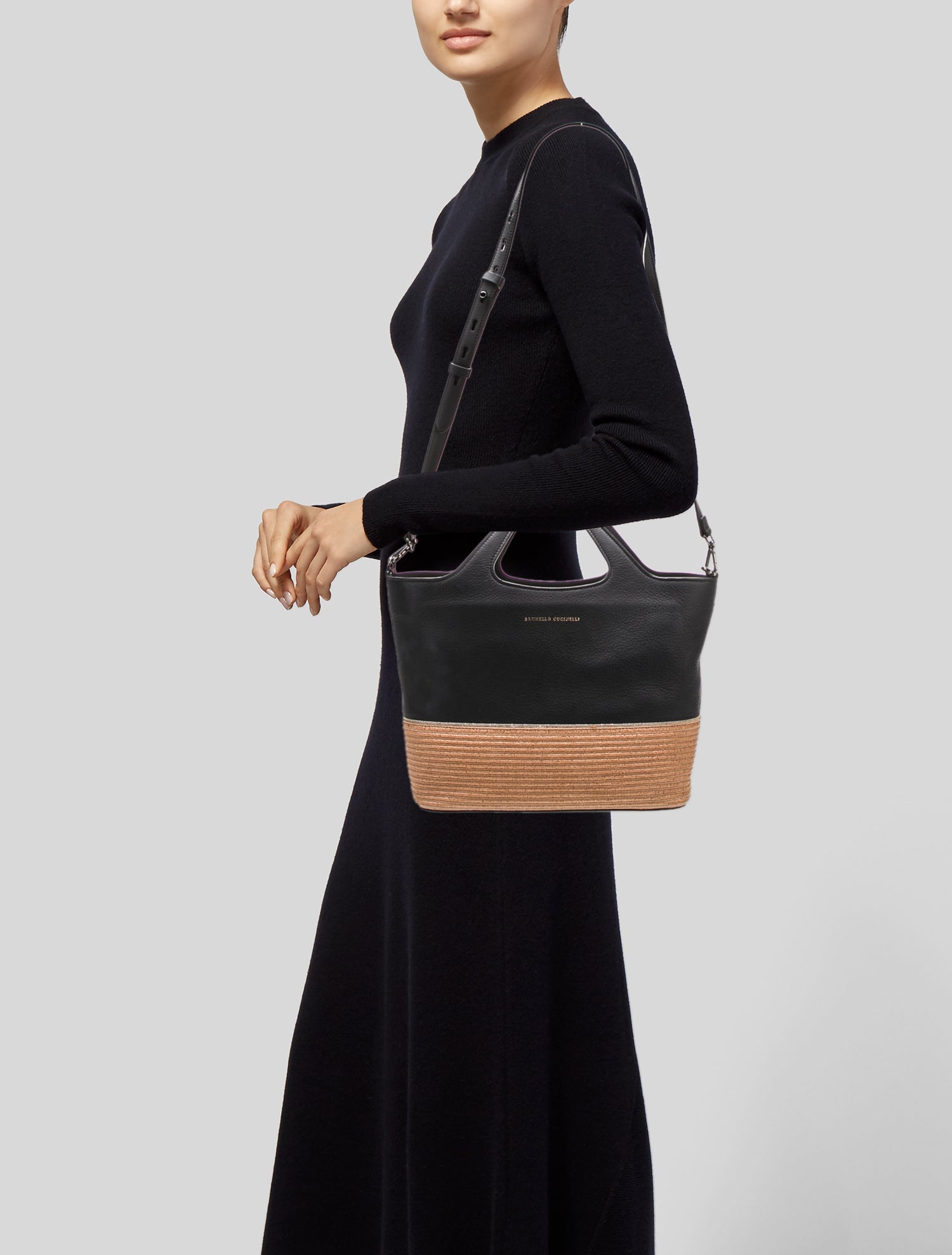 Brunello Cucinelli Leather Top Handle Bag